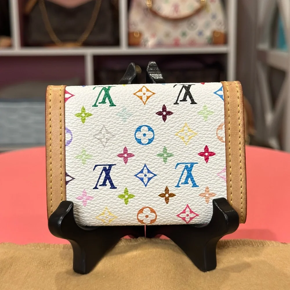 Louis Vuitton Murakami Porte Monnaie Plat Coin Case